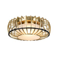 现代 stijlvolle plafondlamp met gouden rasterontwerp en verzachtend licht.