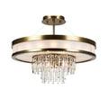 **Moderne Hanglamp met Kristallen Hoofdgedeelte en Vergulding**