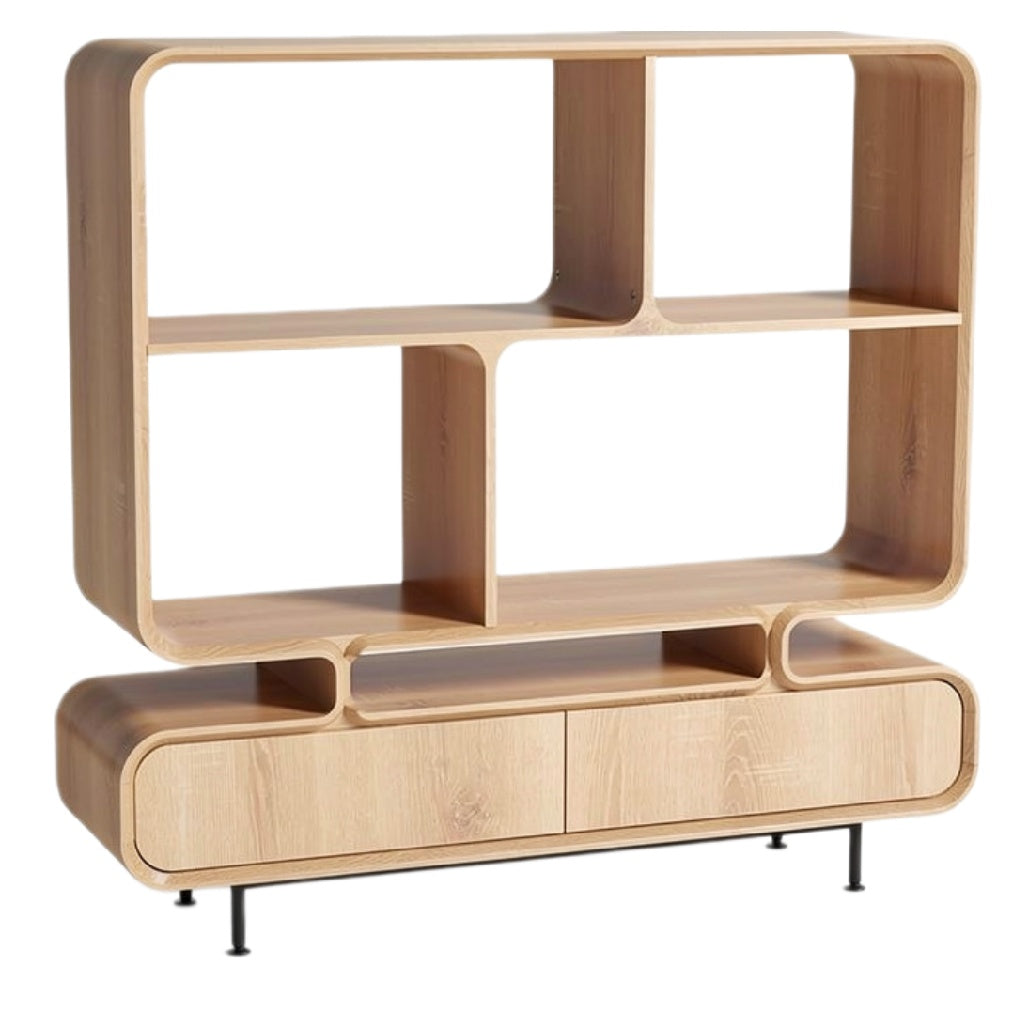Moderne houten TV-meubel met opbergvakken en lades