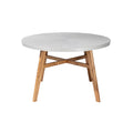 Ronde Betonnen Eettafel met Houten Poten