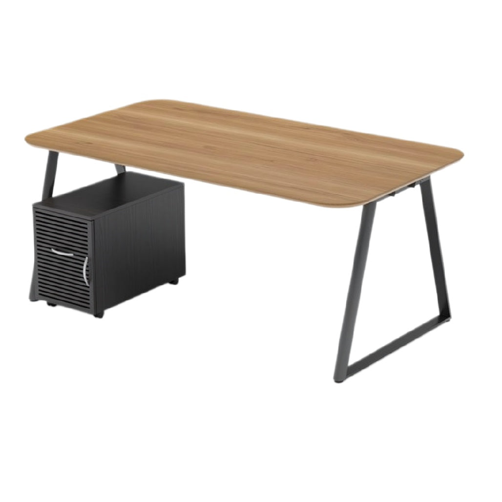 "Moderne Bureau met Houten Bovenblad en Laden"